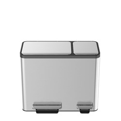 CUBO BASURA RECICLAJE 45L 3 COMPARTIMENTOS ACERO INOX PT-9338 –  PromoPlusOnline