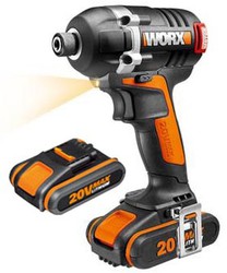 Worx WX261 Atornillador Impacto Brushless 20V 2Ah 2bat : :  Bricolaje y herramientas
