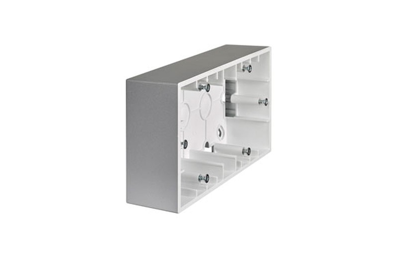 Caja eléctrica mecanismos doble superficie aluminio serie 10 SIMON