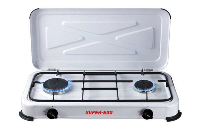 Cocina A Gas Portátil 2 Fuegos Con Tapa 61x34x10cm — Ferretería Luma
