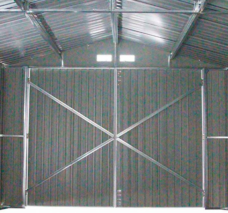 Garaje metálico Gris 20,52 m2 Gris Mod: Oxford — Ferretería Luma