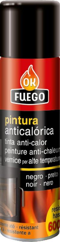Pintura anticalorica spray 600ºc Negra 400ml — Ferretería Luma